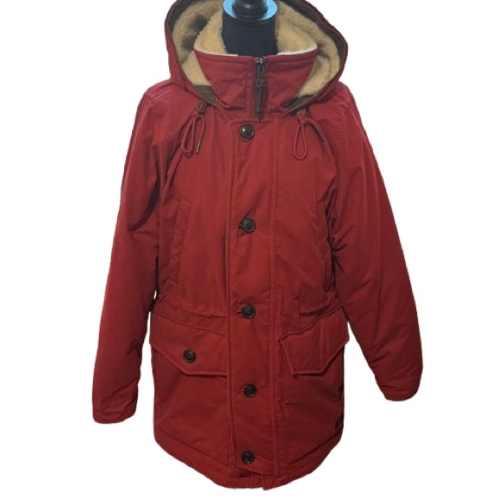 Abercrombie & Fitch Hooded Ultra Parker Down Jacket Coat
Mens Red Large - Picture 10 of 16